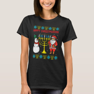 Happy Christmukkah Christmas Ugly Hanukkah Pajamas T-Shirt