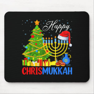 Happy Christmukkah Funny Hanukkah Christmas Happy  Mouse Pad