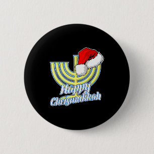 Happy Christmukkah Hanukkah Christmas  2 Inch Round Button
