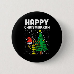 Happy Christmukkah Jewish Christmas Hanukkah Chanu 2 Inch Round Button