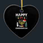 Happy Christmukkah Jewish Christmas Hanukkah Chanu Ceramic Ornament<br><div class="desc">This is a great gift for your family,  friends during Hanukkah holiday. They will be happy to receive this gift from you during Hanukkah holiday.</div>