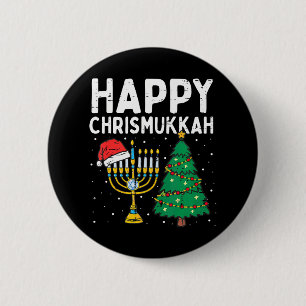 Happy Christmukkah Jewish Jew Christmas Hanukkah 2 Inch Round Button