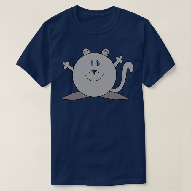 Happy Chubby Mouse T-Shirt (Design Front)