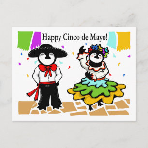 Happy Cinco de los Penguinos Holiday Postcard