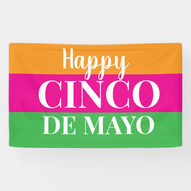 Happy Cinco De Mayo  Banner (Horizontal)