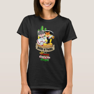 Happy Cinco De Mayo Battle Of Puebla And Cat  Cute T-Shirt
