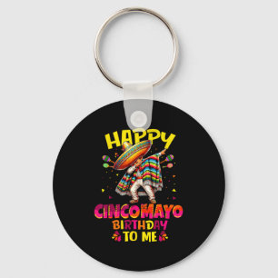 Happy cinco de mayo birthday to mexican sombrero keychain