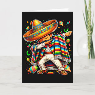 Happy cinco de mayo dabbing boy man mexican card
