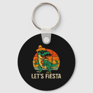 Happy cinco de mayo dino t-rex mexican fiesta boys keychain