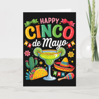 Happy cinco de mayo fiesta mexican party men women card