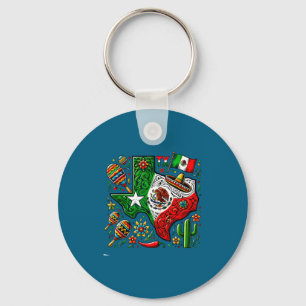 Happy cinco de mayo fiesta mexican party men women keychain