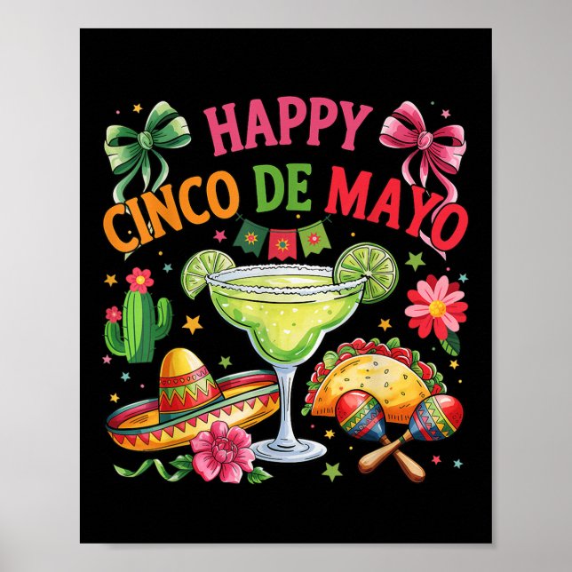 Happy Cinco De Mayo Fiesta Mexican Party Men Women Poster (Front)