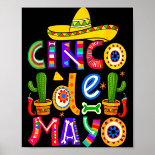 Happy cinco de mayo fiesta squad 5 de mayo mexican poster