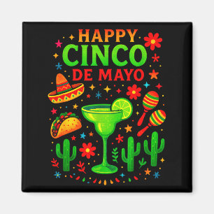 Happy cinco de mayo - mexican party music festival magnet