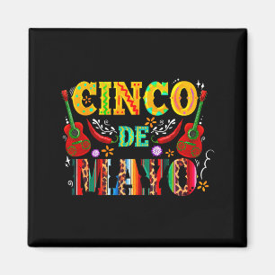Happy cinco de mayo mexican sombrero margarita magnet
