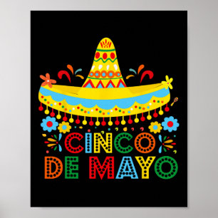 Happy Cinco De Mayo Mexico Fiesta Taco Guitar Cinc Poster
