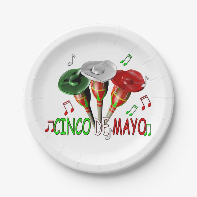 Happy Cinco de Mayo Paper Plate (Front)