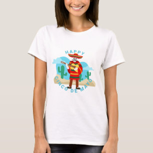 happy cinco de mayo skeleton T-Shirt