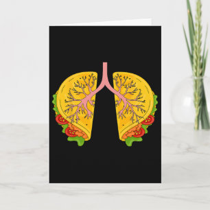 Happy Cinco De Mayo Taco Lungs Respiratory Therapi Card