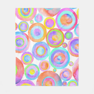 Happy Circles Fleece Blanket