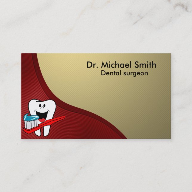 Happy clean tooth business card (Front)