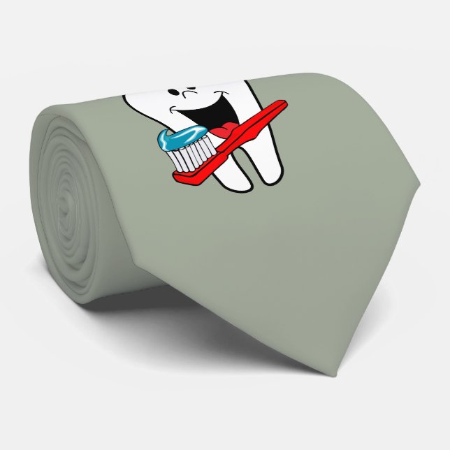 Happy clean tooth tie (Rolled)