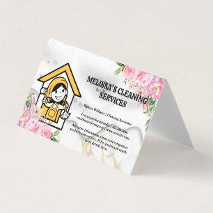 Happy Cleaner   Soap   Flowers Business Card