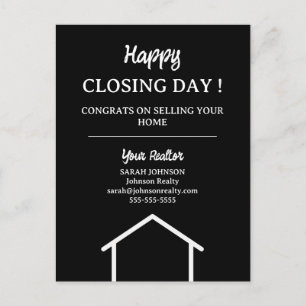 Happy Closing Day Home Seller Real Estate Postcard