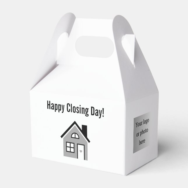 Happy Closing Day Real Estate Favor Box (Front Side)
