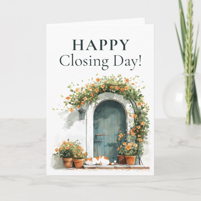 Happy CLOSING Day Real Estate Greeting Card (Front)
