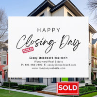 Happy Closing Day Realtor Minimalist Personalized