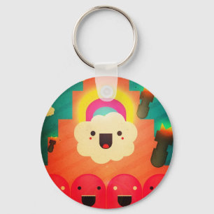 Happy Cloud Keychain