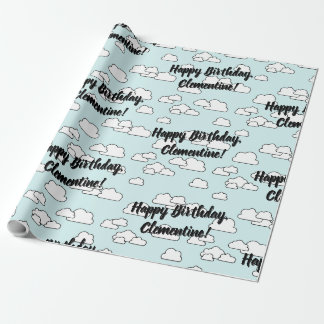 Happy Clouds Wrapping Paper