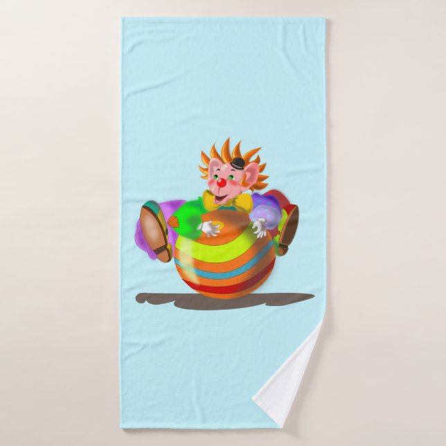 Happy Clown Bath Towel (Bath Towel)
