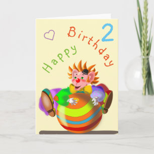 Happy Clown Birthday Card - Customizable