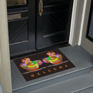 Happy Clown Doormat Welcome