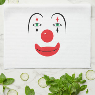 Happy Clown Face Kitchen Towel