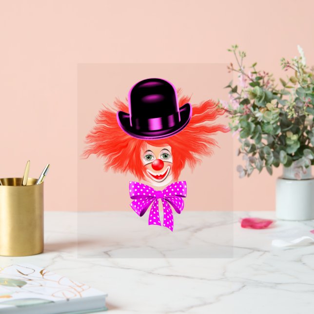 Happy Clown Funny Acrylic Sign (Wedding)