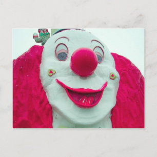 Happy clown postcard