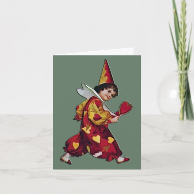 Happy Clown Valentine Holiday Card (Front)