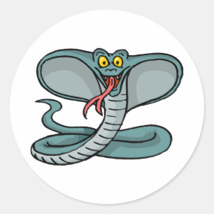 Happy Cobra Classic Round Sticker
