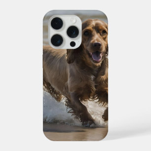 Happy Cocker Spaniel Beach Fun Day, iPhone 15 Pro Case