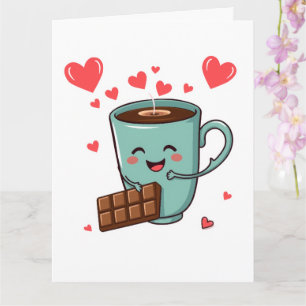 Happy Coffee & Chocolate – Cute Valentine Card