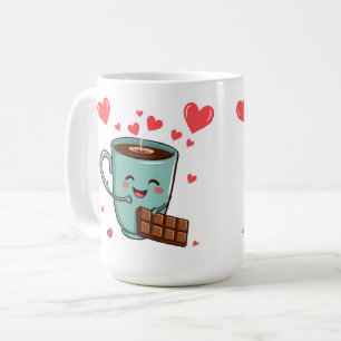 Happy Coffee & Chocolate – Cute Valentine Mug