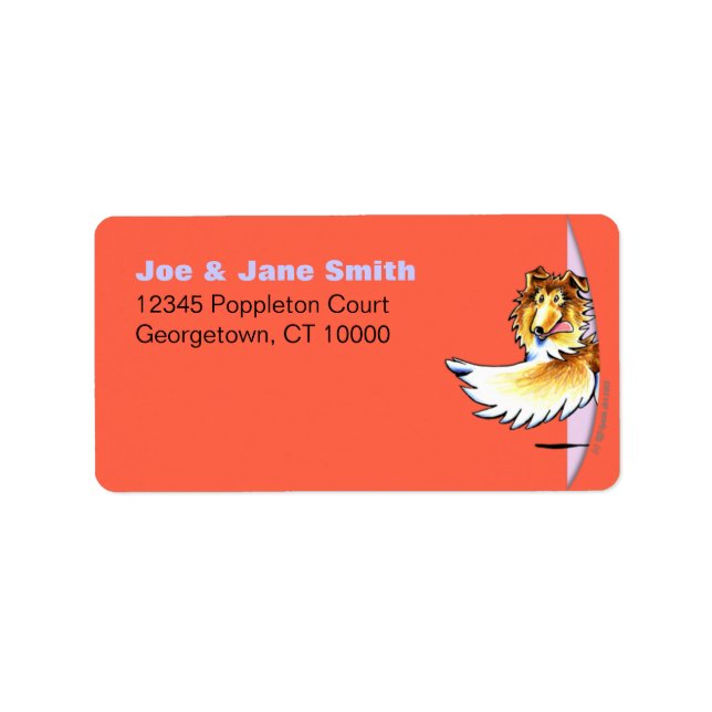 Happy Collie Tomato Lavender Label (Front)