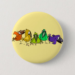 Happy Colourful Birds Button Fun