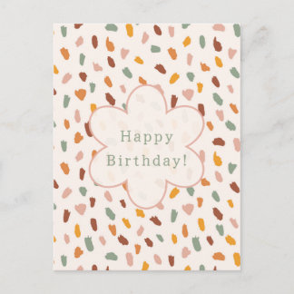 Happy Colourful Happy Birthday Card. Postcard