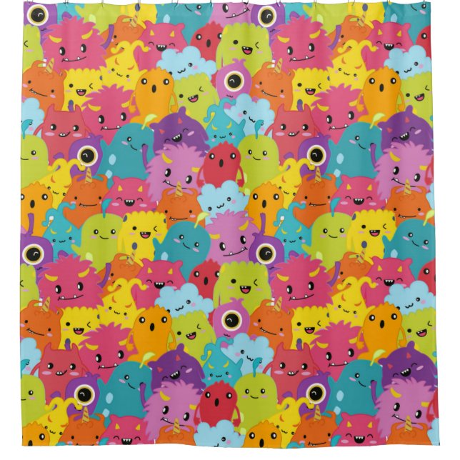Happy Colourful Monsters Pattern (Front)