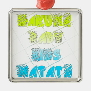 Happy Colours Hakuna Matata Hakunamatata Gift star Metal Ornament