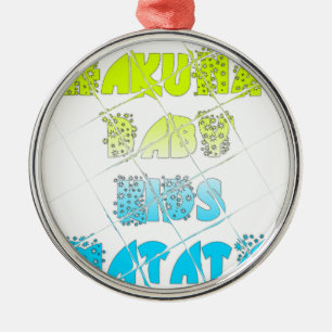 Happy Colours Hakuna Matata Hakunamatata Gift star Metal Ornament